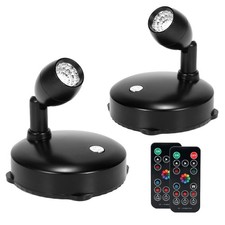Cordless Spotlight Battery Operated, RGB Uplights with Remote and Timer, LED ...
