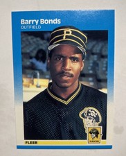 Barry Bonds Rookie 1987 Fleer #604 ROOKIE CARD . rookie card picture