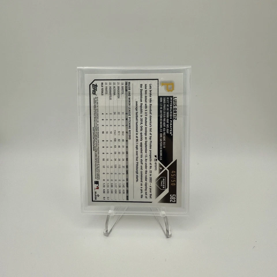 Luis Ortiz Autograph Pittsburgh Pirates RC Rookie Card Lot - Imagem 3 de 3