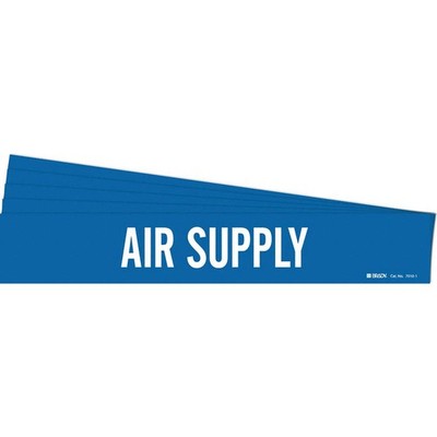 BRADY 7010-1-PK Pipe Marker,White,Air Supply,PK5 781VT7
