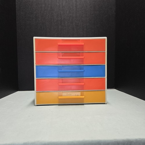 Vintage 1970s Plastic Desk Organizer Mod Space Age Stackable Drawers Mid Century