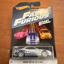 Hot Wheels Fast & Furious Nissan Skyline GT-R R34 2016 1:64 Silver Blue
