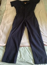 Five Rock Workwear Jumpsuit S/S Mechanic Zip Coveralls Size Medium Navy NEW