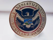 Gold Tone U.S Department Of Homland Security "CSI" Challenge Coin
