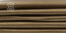 METALLIC BRONZE ROUGH Italian Goatskin Goat  Leather 2 skins 6sqf 0.9mm C4535