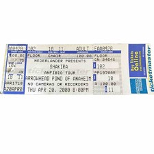 UNUSED SHAKIRA TICKET ! ANFIBIO TOUR 2000 ANAHEIM, CA!!