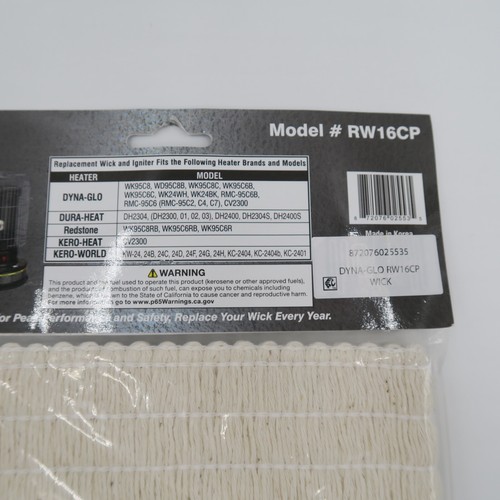 Dyna-Glo RW16CP Kerosene Heater Replacement Wick With Ignitor New - Picture 4 of 4