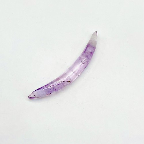 Natural Amethyst Gemstone Handmade Septum Piercing Curved Tusk Size 12g - 12MM - Picture 5 of 5