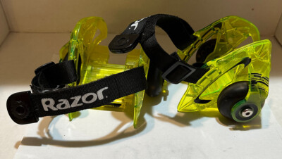 Razor Jetts DLX Green Heel Wheels Shoe Skates ,  Adjustable Strap.