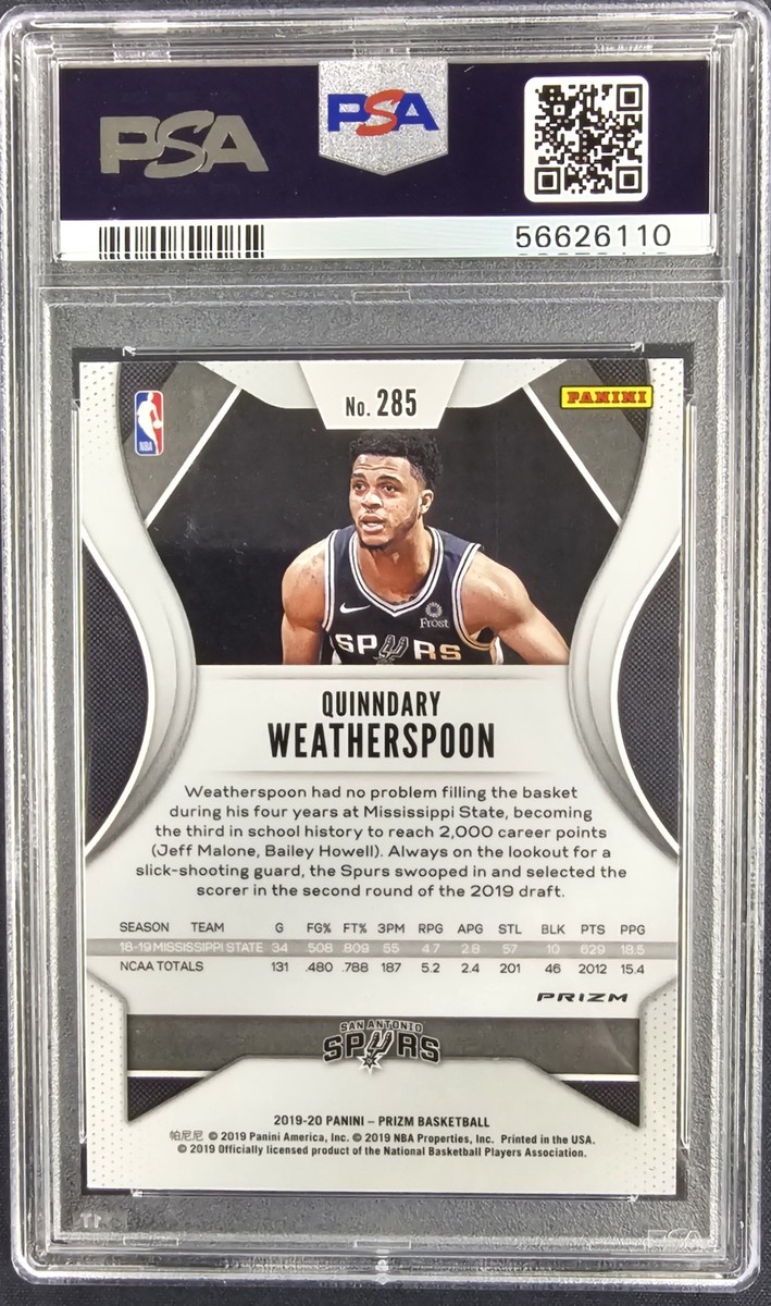 その他 19-20Panini Prizm Q.WEATHERSPOON PSA 10 19-20Panini Prizm Q.WEATHERSPOON PSA 10