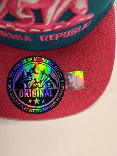 California Republic Hat Snapback colorful New Condition flat bill labels tags - Picture 3 of 10
