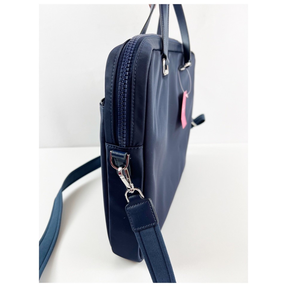 Kate Spade Laptop Messenger Bag 15" Jae Nightcap Blue Shoulder Purse Nylon 259 eBay