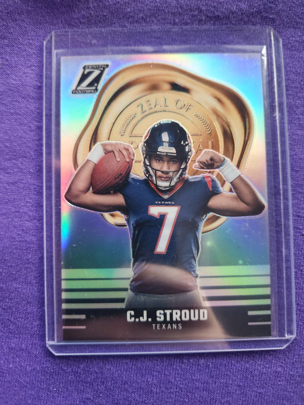 2023 Zenith Football CJ Stroud Zeal Of Approval Silver Prizm Houston Texans #24