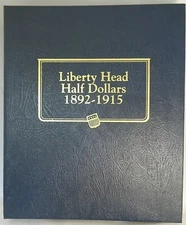 Whitman Classic Album #9124 Liberty Head Half Dollars 1892-1915, New
