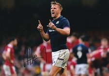 Rugby Union - Chris Harris - Hand Signed A4 Photograph - Scotland - COA