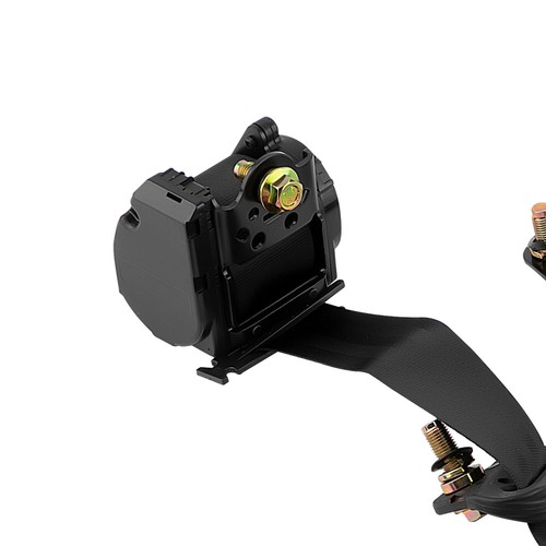 Black Universal Retractable Seat Belt 3 Point Auto Car Lap Adjustable Belt - Photo 9/10