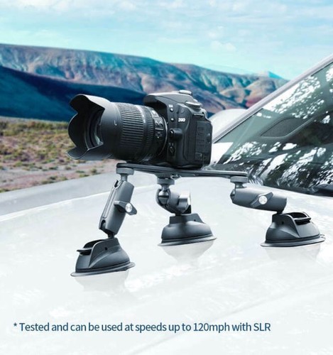 Extra Large Triple Suction Cup Mount for GoPro HERO 13/12/11/10/9/8/7/6/5/4/MAX - Picture 11 of 12