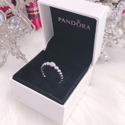NEW Authentic PANDORA SS 925 Ale String of Beads Stackable Ring 197536
