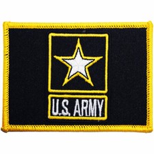 ARMY STAR FLAG LOGO Embroidered Patch 2-1/2"X3-1/2" 3860 