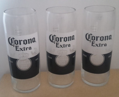 3x Corona Extra (One Pint / 20oz) Glas geprägtes Logo nukleiert