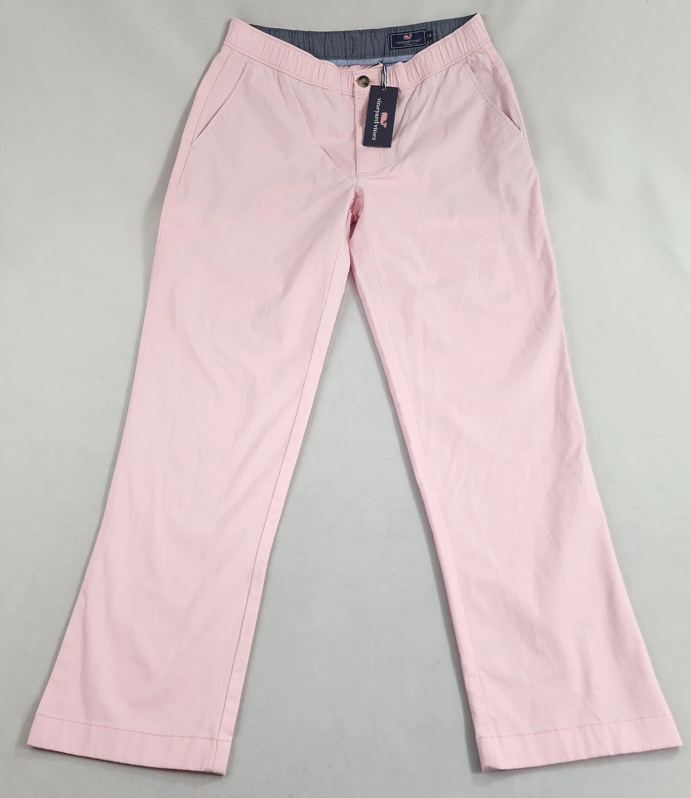Vineyard Vines pants M Medium L 29 pink slash pockets zip drawstring $118 mens