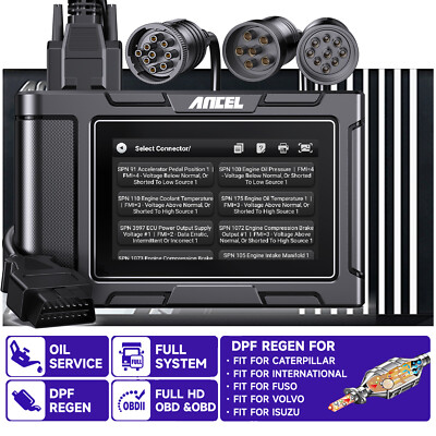 ANCEL HD3300 Pro HD Truck Scanner DPF Force Regen for Cummins Caterpillar Paccar