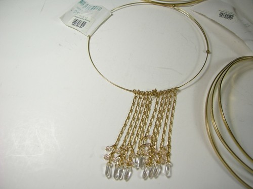 Lot of 6 Macys Assorted Choker Necklace Jewelry Gold Tone New With Original Tags - Picture 6 of 8