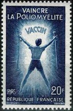 TIMBRE FRANCE 1959 n° 1224**   VAINCRE la POLIOMYÉLITE (pa)