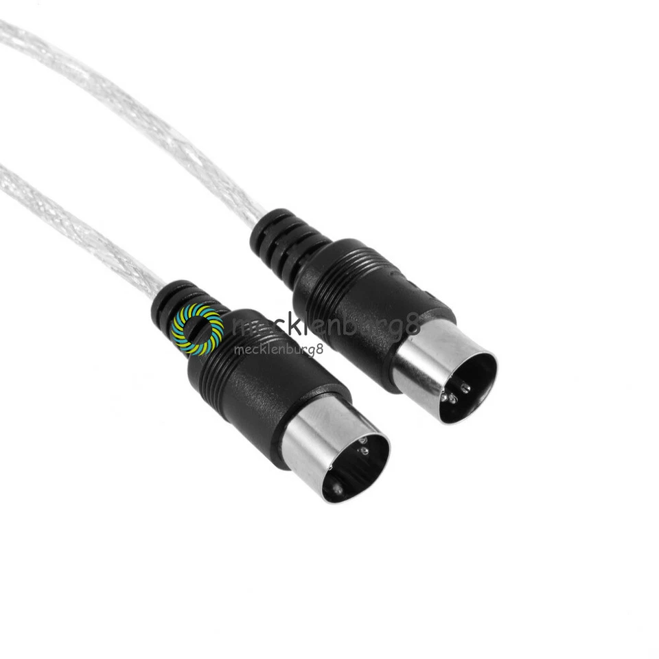 Cable de interfaz MIDI USB IN-OUT convertidor PC a teclado de música adaptador - Imagen 3 de 4