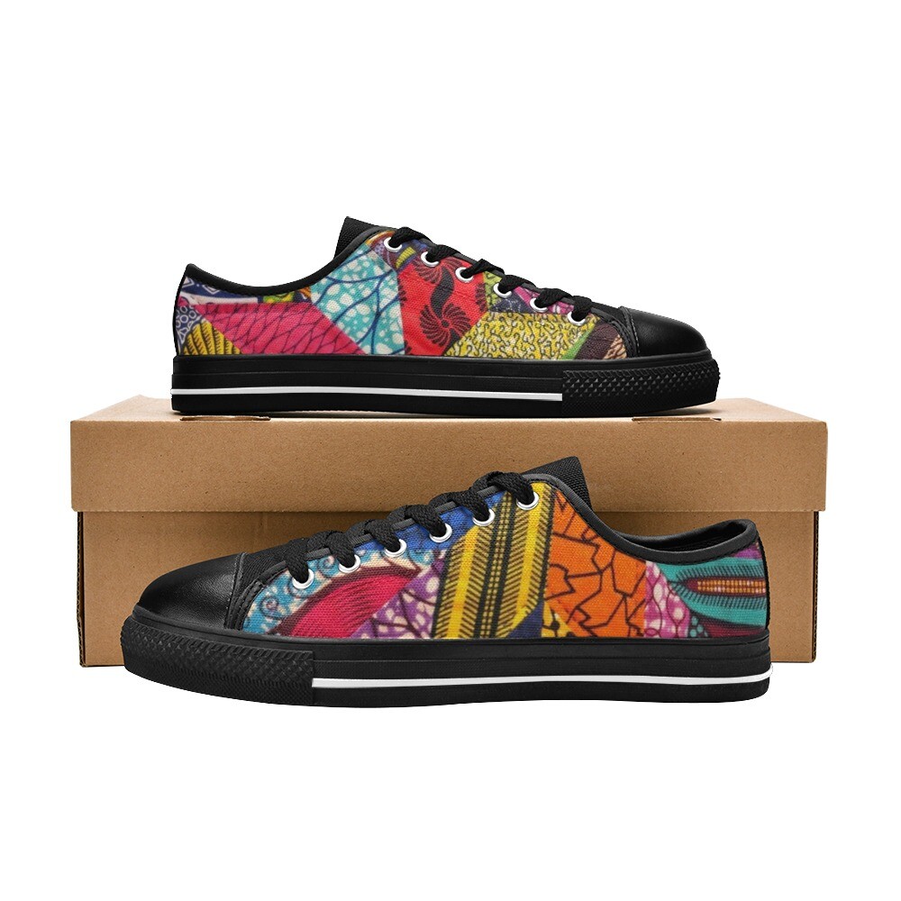 African Print Sneakers African Print Shoes Ankara Shoes Fabric