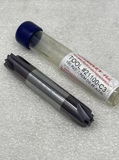 .100” x 5° Harvey Tool Carbide Corner Rounding End Mill, 4 Flute, Double End