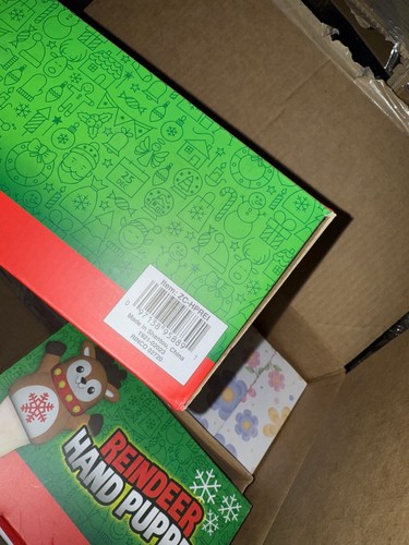 Marioneta de mano elástica de reno de 6" 12 unidades Navidad niños jugar ¡Nueva sellada! - Imagen 6 de 6