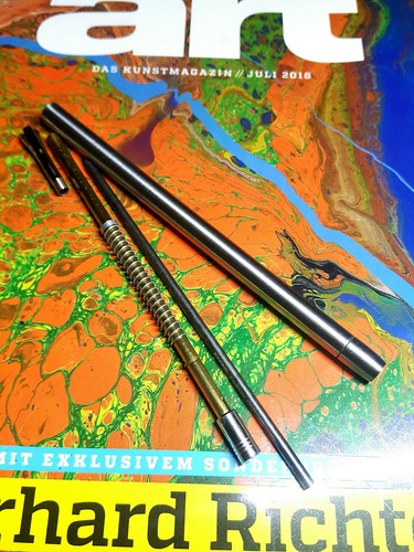 Unikat Fallminenstift 3.15mm titan natürliche Oberfläche +Farb - Kugelschreiber - Bild 7 von 7