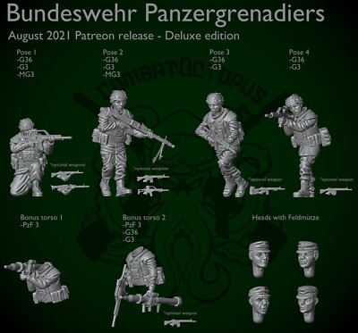 Combat Octopus Modern Miniature German Army Bundeswehr Infantry Modular Kit 28mm