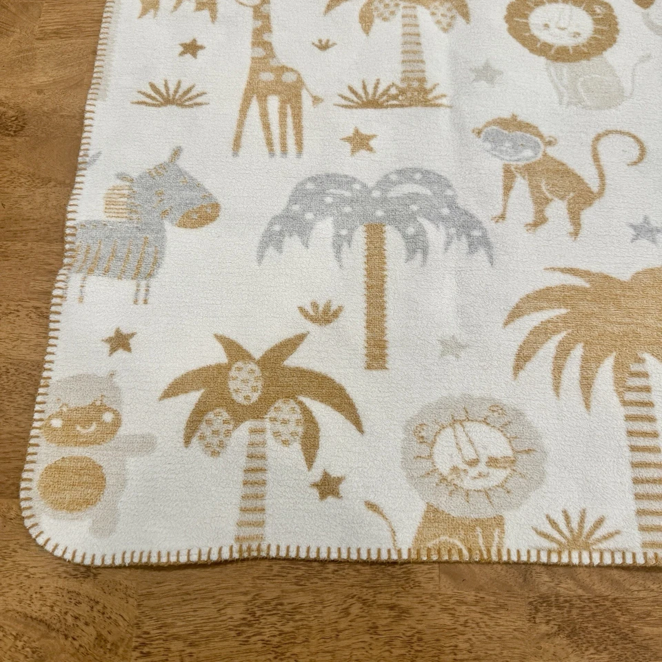 Docofil白色婴儿毯丛林动物双面中性棉混纺 — 第 2/4 张图片