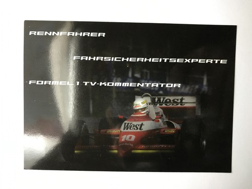 Autógrafo CHRISTIAN DANNER-Formula One-Racing Driver ALEMANIA-Zakspeed-firmado-AK - Imagen 2 de 2