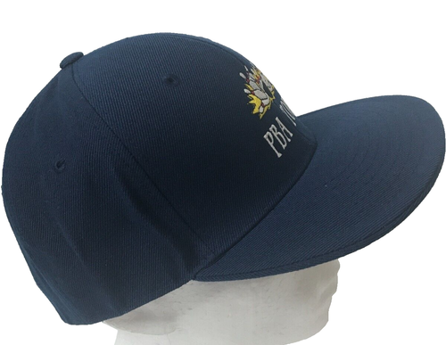 PBA Tour Adult Bowling Navy Blue Fitted 7 3/4 XL Logo Baseball Cap Hat - Picture 3 of 8