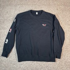 Uniqlo Disney Mickey Mouse Sweatshirt Pullover Graphic Print Black Size L