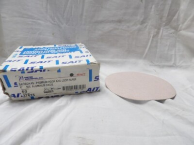 Sait 6'' 80X Aluminum Oxide 4S Premium Hook & Loop Paper Discs 37615 (Box of 50)