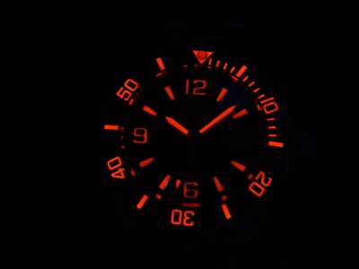Tresod Men Super luminova Ocean Master AUTO Black Dial Sapphire Crystal SS Watch