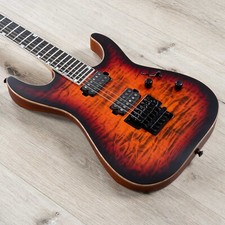 Esp Usa M-ii Dx Fr Guitar, Duncan Alnico Ii Pros, Tiger Eye Sunburst Quilt