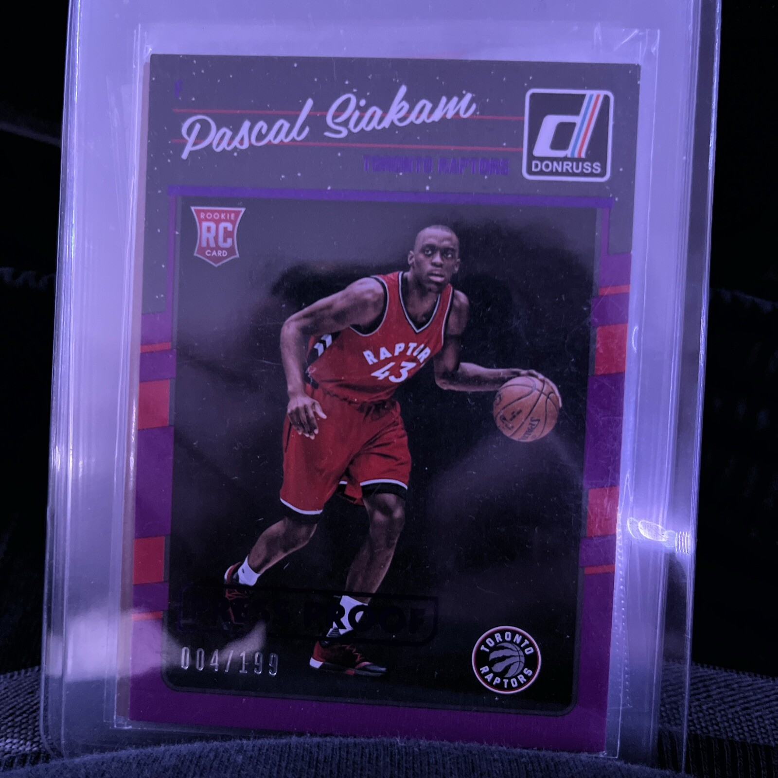 2016-17 Donruss Purple Press Proof /199 Pascal Siakam RC #171 Toronto Raptors