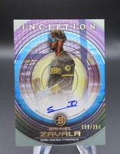 Samuel Zavala 2022 Bowman Inception On Card Prospect Auto #/250 RC Autograph SP