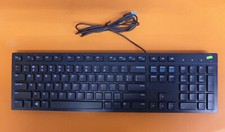 Genuine Dell USB Wired Slim Keyboard KB216P Black 6WMN0