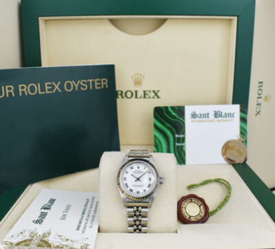 ROLEX - Ladies 26mm White Gold & SS Datejust White Roman Dial 79174 - SANT BLANC