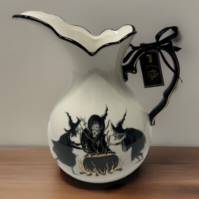 NEW! Potter s Studio Witch s Brew Coven Halloween Pitcher Spooky Night 2 Sides