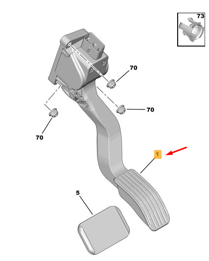 CITRO N C3 MK3 SX Accelerator Pedal LHD 9835904480 New