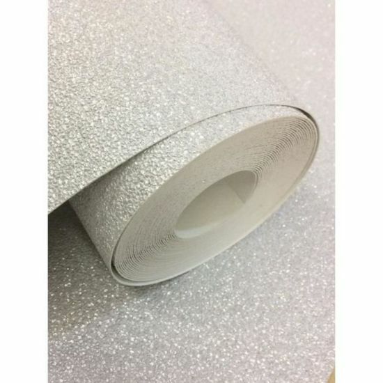 Papier peint intissé gris texturé à paillettes DELUXE 13348-20 rouleau 10m x 0.53m