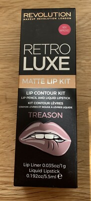 Neu & Originalverpackt REVOLUTION - Retro Luxe Matte Lip Contour Kit - TREASON  