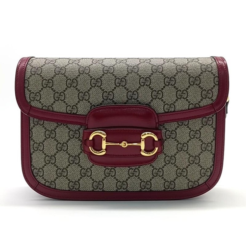 Authentic Gucci Beige & Red 1955 Horsebit Shoulder Bag Authentic Gucci Beige & Red 1955 Horsebit Shoulder Bag